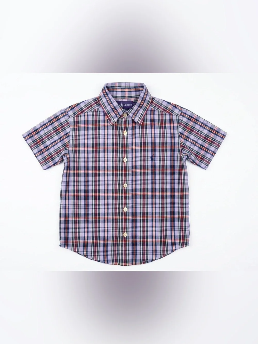 Ralph Lauren Short-Sleeve Plaid Button-Down Size 4T